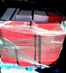 Detecto + Others Step-on Waste Cans Red & White 16-48 Qt / Mixed Lot Pallet. Fixed Price $245.00.