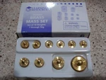 New Learning Resources Brass Mass Set Of 10 Weights Through 50G - Ler 2065. Fixed Price $20.00.