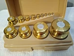 13-PIECE Ohaus Brand Sto-a-weigh Brass Calibration Weight Complete Set. Fixed Price $75.55.