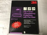 3M Flip-frame Transparency Protectors With Pre-view RS7114 Pack Of 50. Fixed Price $7.99.
