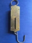 Antique Salter Pocket Balance No 3 Brass Hanging 25LB Scale. L.f. & C, New York. Fixed Price $12.00.