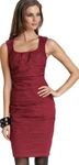 Eileen Fisher Shirred Cotton Steel Stretch Stitch Cranberry Dress 6 $318. Fixed Price $112.00.