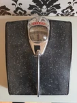 Detecto Bathroom Scale 260 Pounds, Black Silver Flecks Standing Surface. Fixed Price $24.99.