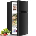 Mini Fridge With Freezer, Double Door Compact Refrigerator, Adjustable Thermo.... Fixed Price $315.45.