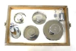 Troemner Stainless Steel Hook Weight Set 003018, 5LB., 1LB., 5KG, 2KG, 1KG. Fixed Price $400.00.