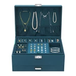 3-TIER Jewery Box With Lock, Suede Fabric Jewelry Organizer, Ring Storage Case. Fixed Price $23.80.