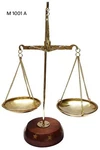 Antique Brass Polished Balance Scale With Wooden Base Apothecary Jewelry New. Fixed Price $13.99.