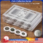 60PCS Coin Capsules Holder Applied Clear Display Plastic Round Storage Box Case. Fixed Price $57.73.