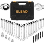 32PC Combination Ratchet Wrench Set Sae & Metric 72-TOOTH Adapter Organizer Case. Fixed Price $62.99.