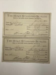 1912 Rutland, Vermont The Howe Standard Scales Company Weighmaster Receipts. Fixed Price $12.69.