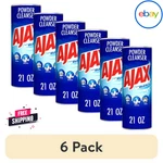 (6 Pack) Ajax Powder Cleanser With Bleach, Scratch-free Formula, 21 Oz Bottle. Fixed Price $12.90.