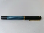 Pelikan M200 Blue Marbled Fountain Pen-old Style Chicks Logo-fain Nib. Fixed Price $107.00.