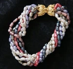 Fresh Water Pearl Bracelet With Seven Strands Winter Colors!. Fixed Price $19.95.
