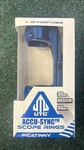 Accu-sync 30MM Med Profile 50MM Offset Picatinny Rings, Blue, Utg- AIR31850. Fixed Price $49.97.