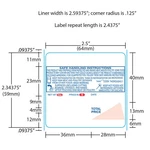 Ishida 1848S/H Ac-series, BC-3000 Astra Upc 59MM, Red/blue, 12X, 625 Labels/roll. Fixed Price $76.26.