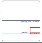 Case Of Label, Detecto Series DL1030, 58MM X 60MM, 500/ROLL 12 Rolls Per. Fixed Price $107.00.