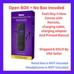 Roku Voice Remote Pro Rechargeable With Tv Controls, Lost. Fixed Price $27.03.