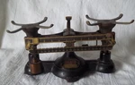 Vintage Ohaus Black Balance Scale Double Beam Newark Nj. Fixed Price $75.00.
