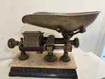 Antique "the Micrometer" Candy Scale Dodge Mfg. Co. Marble Brass & Cast Iron. Fixed Price $299.00.