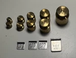 Ohaus Scale Weight Calibration 13 Pieces Vintage Set -brass & Micrograms. Fixed Price $24.99.