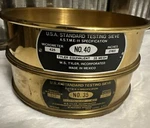 Vtg W. S. Tyler Brass 8" No. 40 35 Set Standard Test Sieves Astm E-11. Fixed Price $55.88.