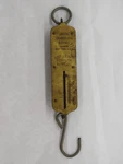 Vtg John Chatillon &sons Brass Spring Balance 25LB Hanging Scale New York Usa. Fixed Price $24.85.