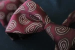 Paul Stuart Italy Wine Red Exploded Paisley Loud Fu Baller Jacquard Silk Tie. Fixed Price $48.88.