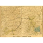 Historic County Map - Warren Pennsylvania Brakenridge 1900 Vintage. Fixed Price $36.95.