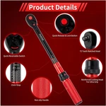 High Precision 1/2" Click Torque Wrench, Dual Range Scales. Fixed Price $51.29.