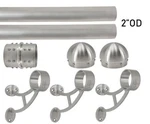 Wall Bar Mount Foot Rail Bracket Kit - 2"OD Stainless Steel Tubing. Fixed Price $180.00.