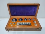 Arthur . Thomas Co Apothecary Precision Balance Scale Weigt Set In Wooden Box. Fixed Price $60.00.