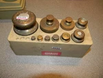 Ohaus 10 Piece Metric Calibration Set 5G To 1KG Case, Missing Weights. Fixed Price $50.00.