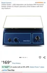 Labnique Orbital Shaker, Adjustable Speed At 20-210RPM, 110V. Fixed Price $80.00.