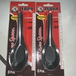Lot 2 Zebra Spoon Jumbo Size Thai Stainless Steel For Rice , Soup 6CT Ea. Fixed Price $21.85.