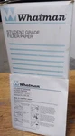 Whatman 1093 126 Grade Filter Paper 12.5 Cm Circles 25/PACK - Box Of 30 Packs. Fixed Price $99.50.