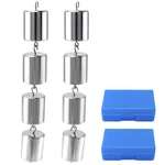 8 Pack 200G Double Hooked Weights Chrome Plated Physics Lab Set Case. Fixed Price $43.99.