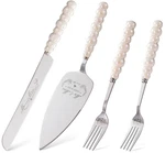 Wedding Cake Knife Server Set, Ceramic Pearl Handle Cutting For .... Fixed Price $25.04.