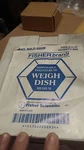 Scientific 2-202B Fisherbrand Disposable Polystyrene Weigh Dish Qty: 4000. Fixed Price $220.71.