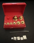 Vtg 70'S Ohaus Student Metric Set Fractional & Gram Weights, Case,forceps. Fixed Price $70.00.