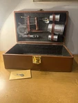 Vintage Mcm Ever-wear Trav-l-bar Portable Travel Case Cocktail Set With Ika Key. Fixed Price $43.00.