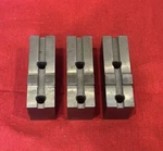 Set Of 3 - Ajax 8" Lathe Chuck Jaws ASM8 Tongue & Groove Tool Blocks. Fixed Price $54.99.