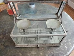 Antique Analytical Lab Balance Scale Glass Case Torsion Co 269 Weights. Fixed Price $249.99.